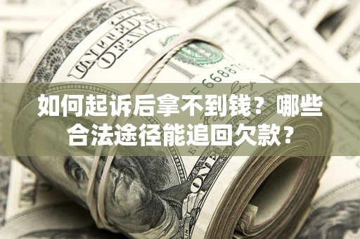 武汉如何起诉后拿不到钱？哪些合法途径能追回欠款？
