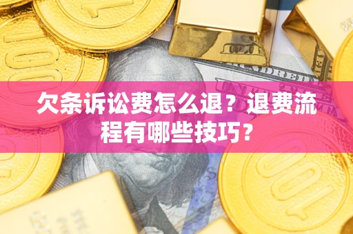 武汉欠条诉讼费怎么退？退费流程有哪些技巧？