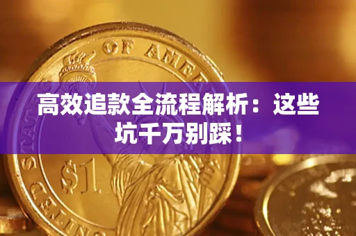武汉高效追款全流程解析：这些坑千万别踩！