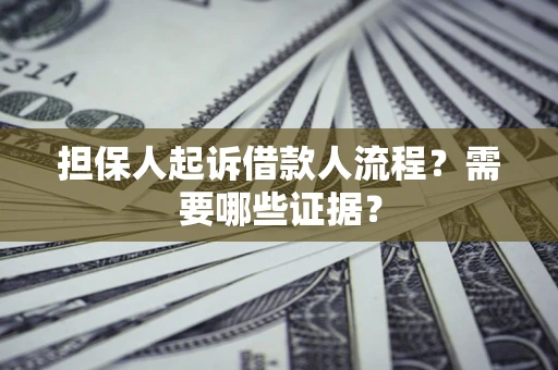 武汉担保人起诉借款人流程?需要哪些证据? 武汉担保人起诉借款人流程?需要哪些证据?