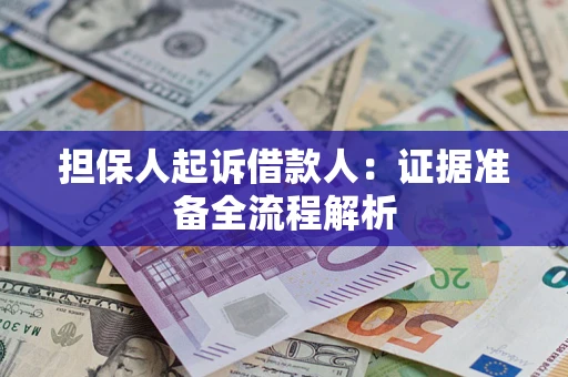 武汉担保人起诉借款人：证据准备全流程解析