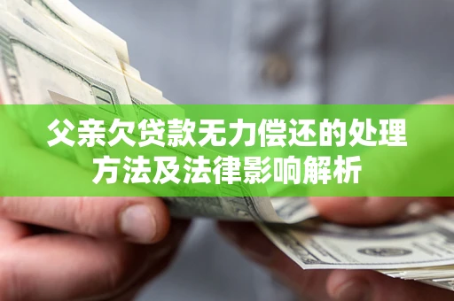 武汉父亲欠贷款无力偿还的处理方法及法律影响解析