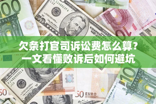 武汉欠条打官司诉讼费怎么算？一文看懂败诉后如何避坑