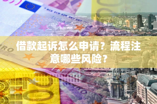 武汉借款起诉怎么申请？流程注意哪些风险？